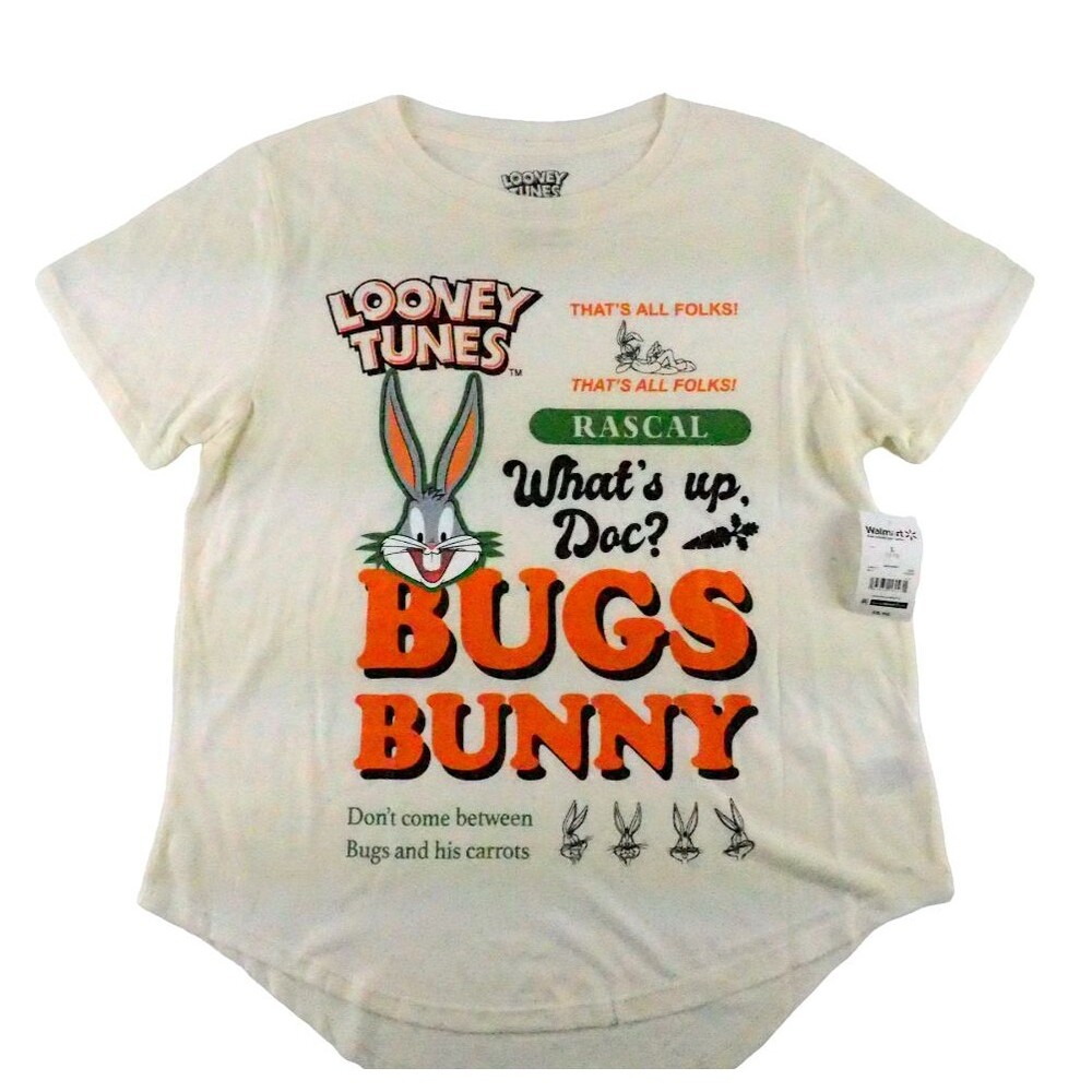 Looney Tunes Bugs Bunny Women's Graphic T-Shirt Jr. S, M, L, XL